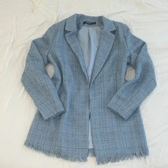 Blue Missguided oversized blazer - Picture 1 of 3